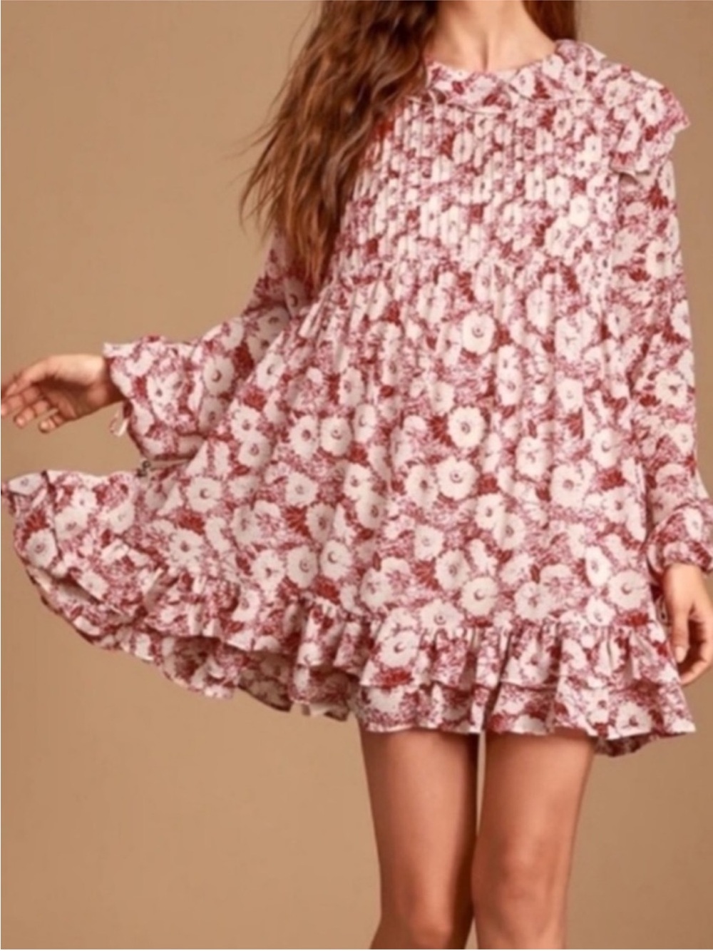 NWT Free People Babydoll Dress These Dreams Mini sheer whimsy romantic SZ S NEW